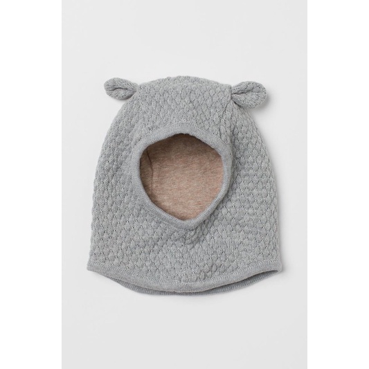 Mũ len trùm tai gấu HM