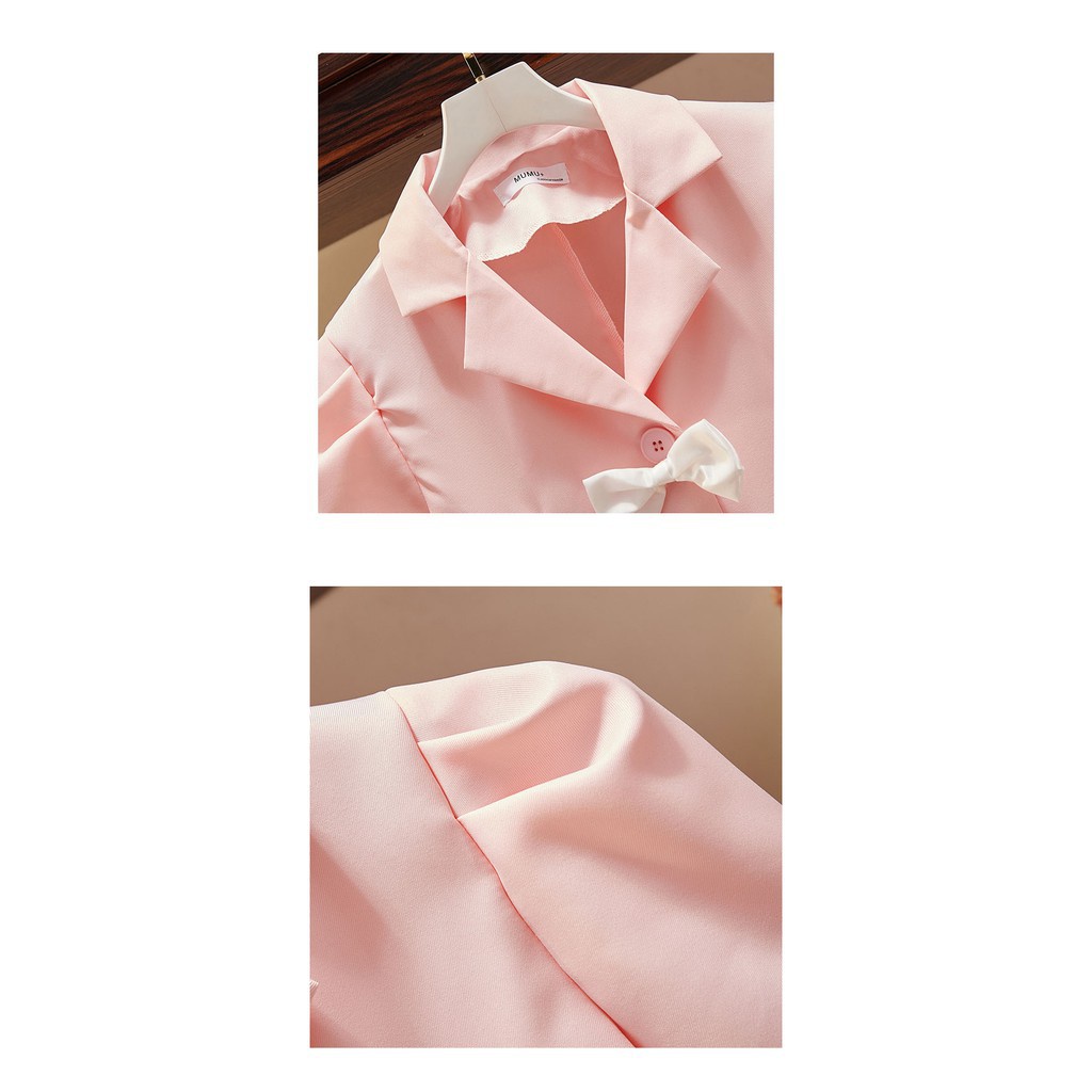🌸Hàng Order🌸 Váy Vest Bigsize Tay Bồng Hở Lưng Phối Nơ Trẻ Trung Sang Chảnh 🌸Hàng Quảng Châu
