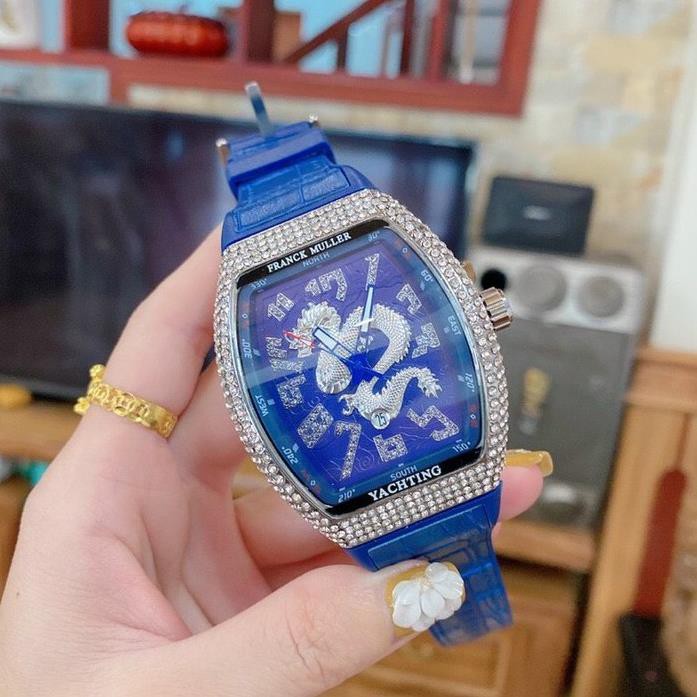 Đồng hồ nam Franck muller thể thao đính đá cao cấp tặng hộp và vòng tay DH402