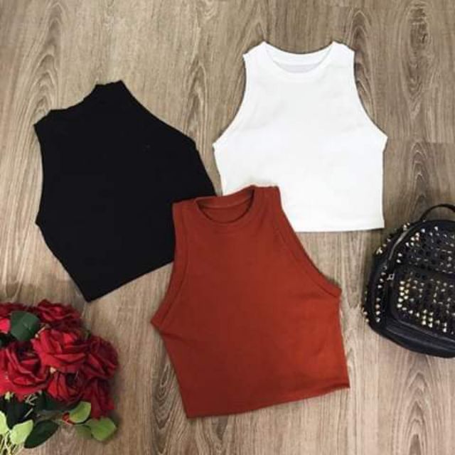 Áo Croptop ba lỗ ngược chất mềm mịn Bán Sỉ Shop