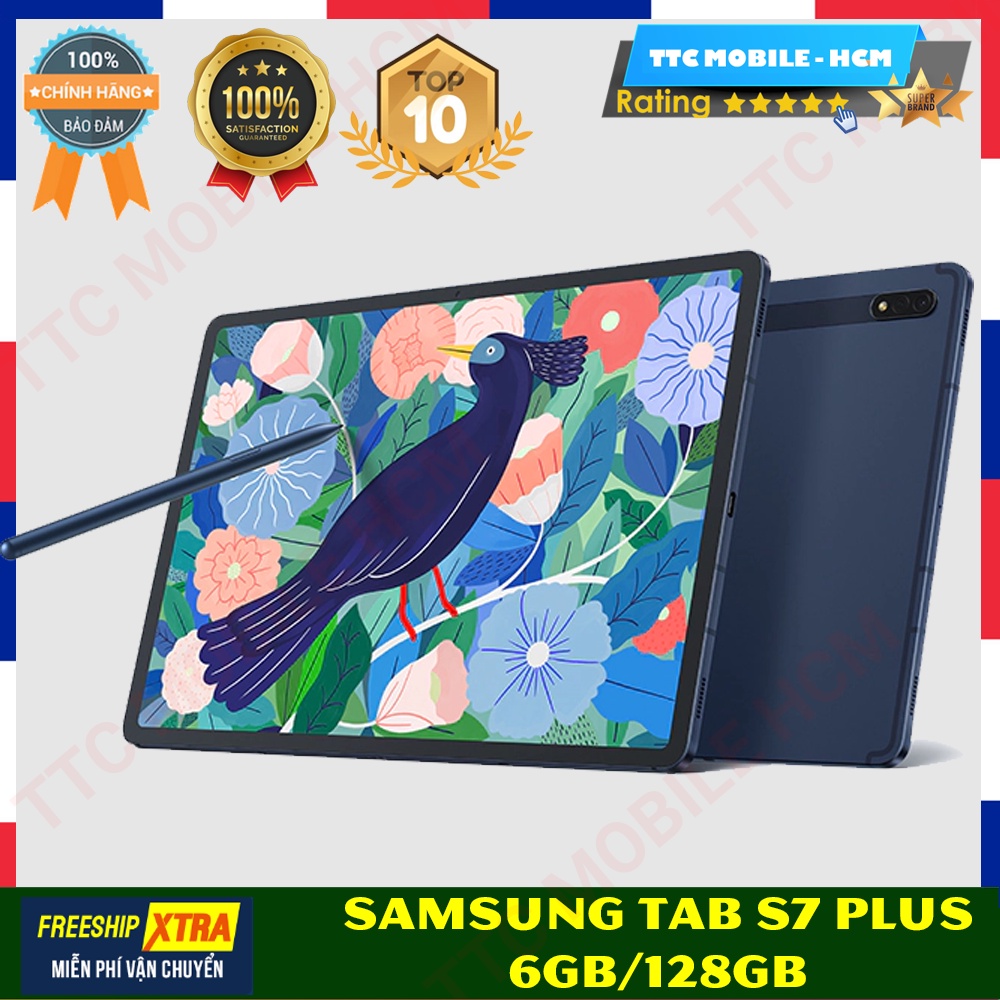 Samsung Galaxy Tab S7 PLUS 6GB/128GB 12.4 INCHES (SM-T975) - Snapdragon 865+ - NGUYÊN SEAL - HÀNG CHÍNH HÃNG TTC MOBILE