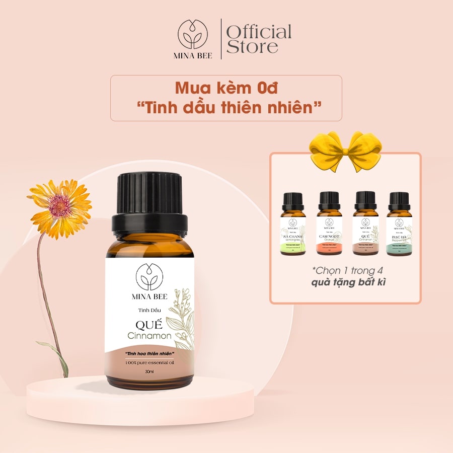 Tinh Dầu Vỏ Quế MinaBee | Cinnamon Essential Oil | Cao Cấp Nhập Khẩu | Thiên Nhiên Nguyên Chất | Có Kiểm Định COA