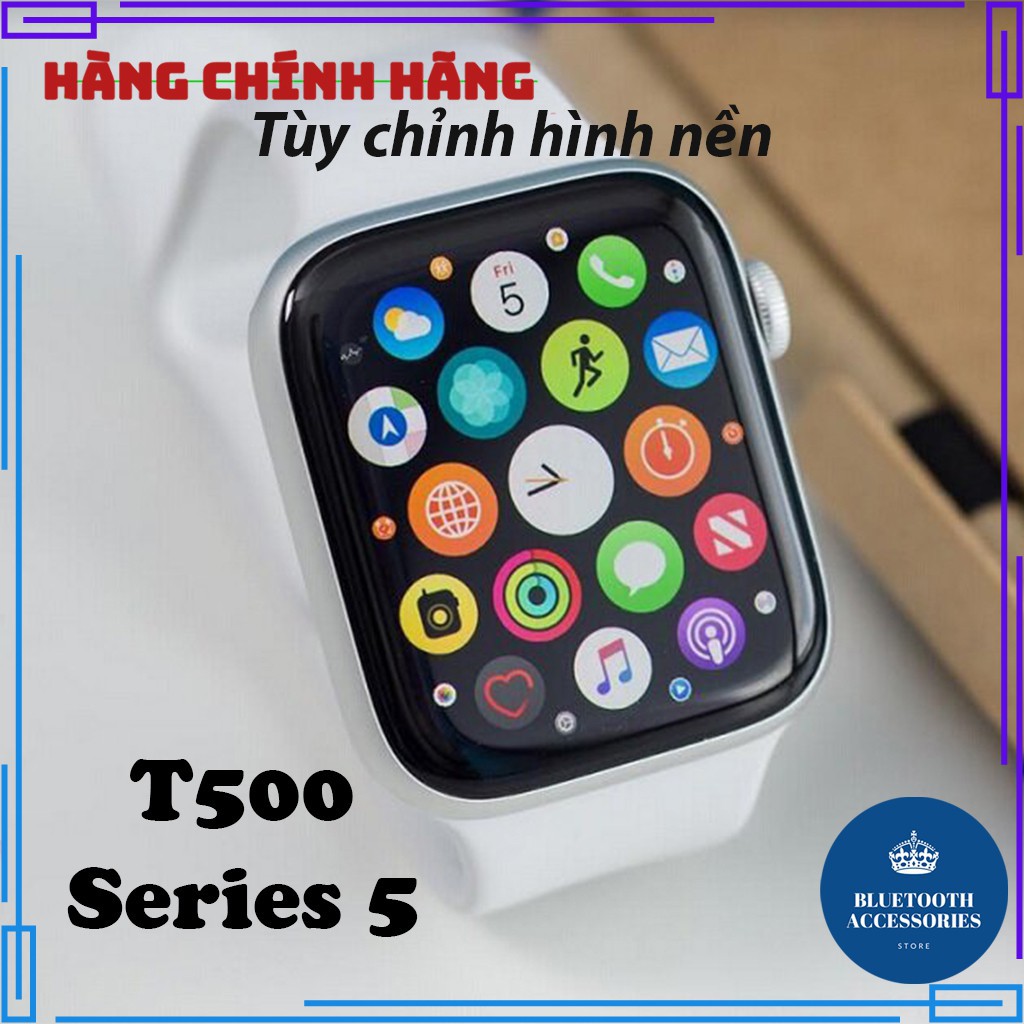 [ĐỔI HÌNH NỀN] Đồng hồ Thông minh SmartWatch T500 Series 5 tự động kết nối Bluetooth, Chống nước IP67