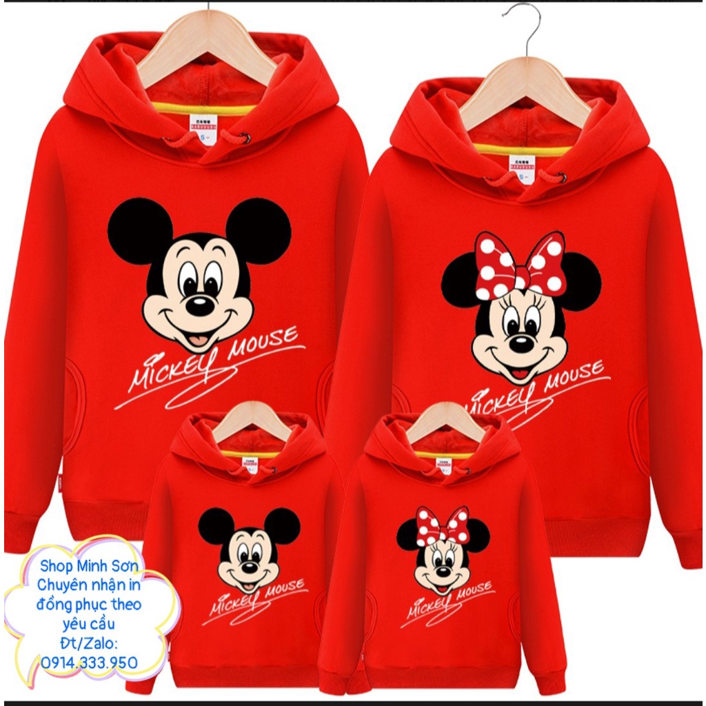 🦫🦫🦫VIDEO ÁO NỈ HOODIE GIA ĐÌNH CHUỘT MICKEY,  NỈ MŨ GIA ĐÌNH, ÁO ĐÔI  LOẠI 1 ĐỦ MÀU ĐỦ SIZE
