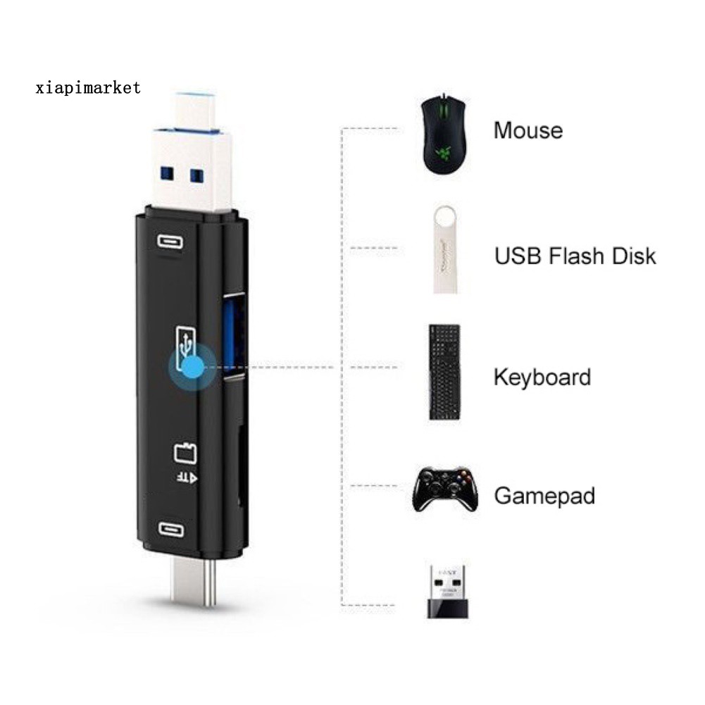 Đầu Đọc Thẻ Nhớ Đa Năng Cổng Micro Usb 2.0 Loại C Tf