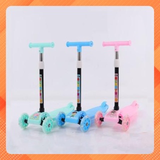 Xe Trượt Scooter cho bé xe scooter trẻ em 3 bánh gấp gọn có đèn phát sáng bền chắc