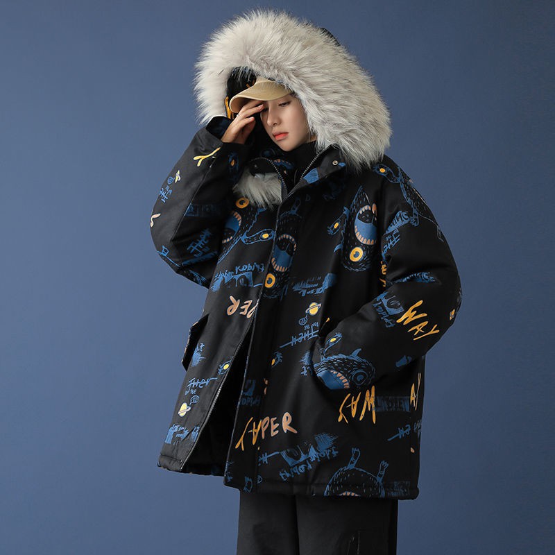 rockmagic cotton-padded jacket women's 2020 new cotton-padded jacket Korean version loose winter thickened couple padded jacket | BigBuy360 - bigbuy360.vn