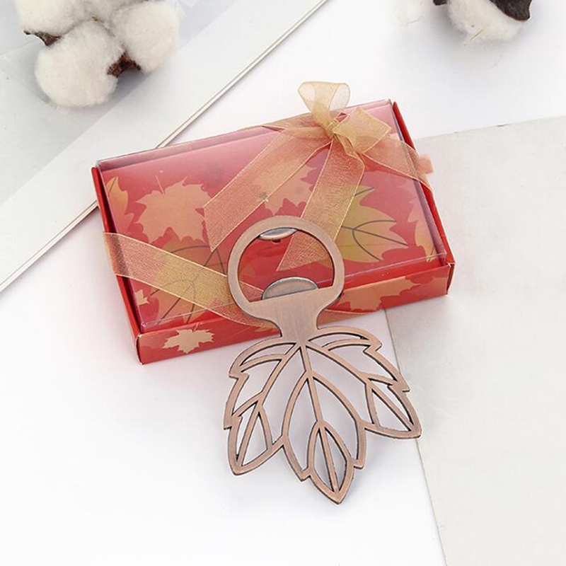 Bottle Opener Maple Leaf Shape Alloy Tool Wedding Party Gift Souvenirs