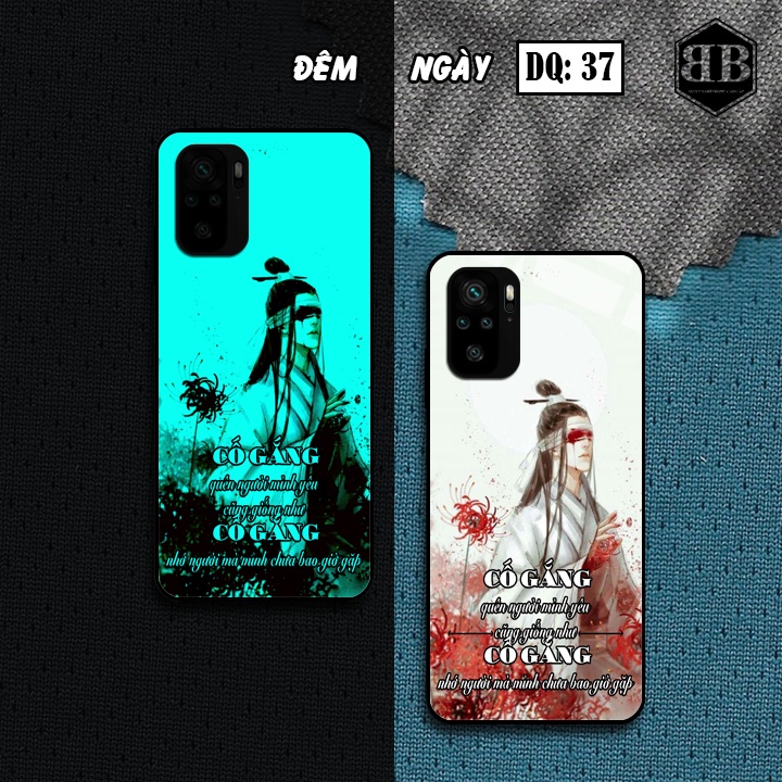 Ốp lưng kính Dạ Quang Xiaomi Redmi Note 10 / Redmi Note 10S phát sáng trong đêm đẹp mê luôn