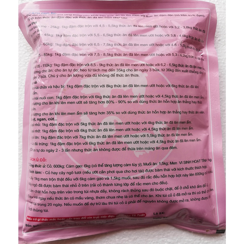 2 gói Men ủ vi sinh hoạt tính 500g tổng = 1kg