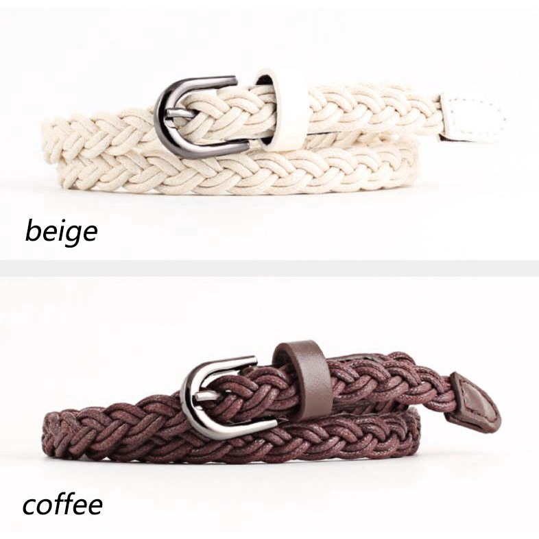 Thắt lưng da PU khóa kim loại chữ D hợp thời trang cho nữ