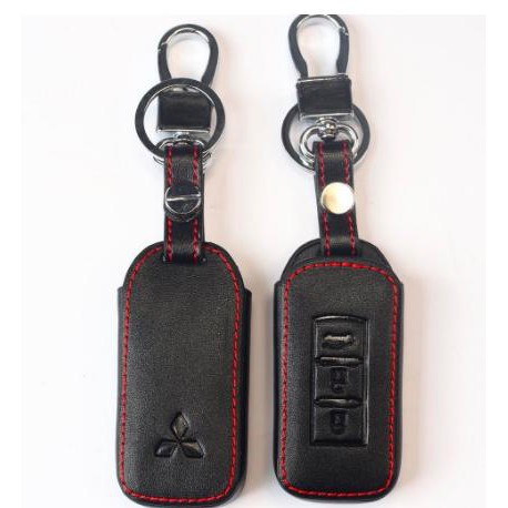 Bao da chìa khóa xe MITSU Xpander 2018-2019 mẫu đen chỉ đỏ