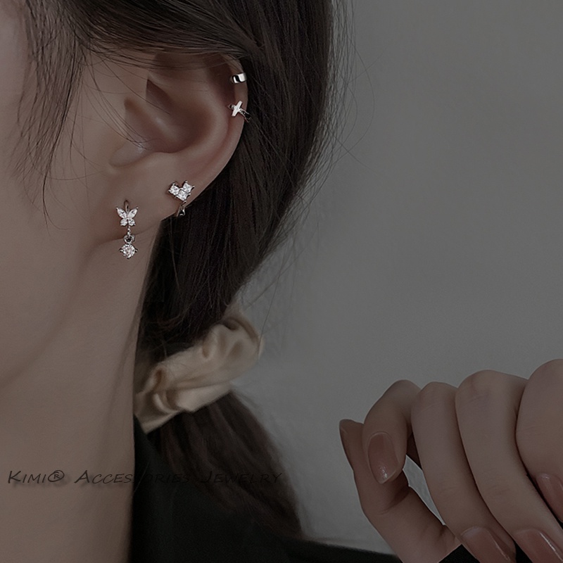 Khuyên Tai Tròn Bộ Khuyên Tai Tròn Bằng Bạc Không Gây Dị Ứng Cho Nữ