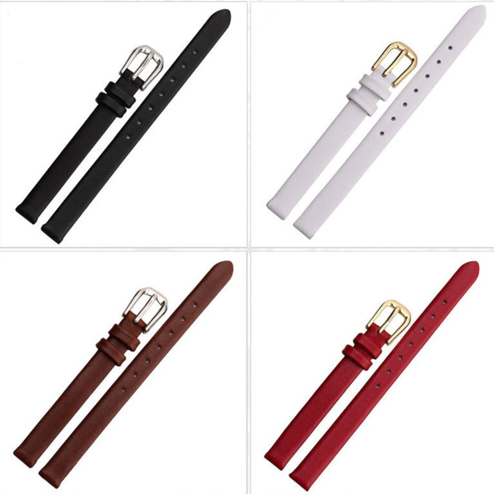 Dây Đeo Tay Thay Thế Bằng Da Kích Thước 6mm 8mm 10mm 12mm 13mm 14mm 15mm 16mm 17mm Cho dw samsung casio armani