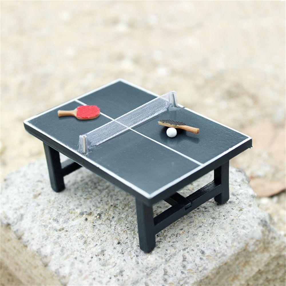 NICKOLAS Mô Hình Bàn Đánh Bóng Bàn Mini DIY Kèm Bóng Trang Trí Nhà Búp Bê