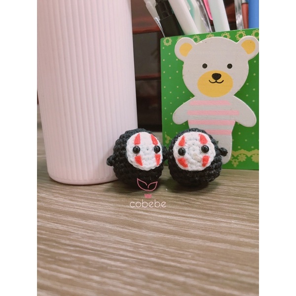 Móc khoá Vô diện ú nu bằng len handmade siêu đáng yêu