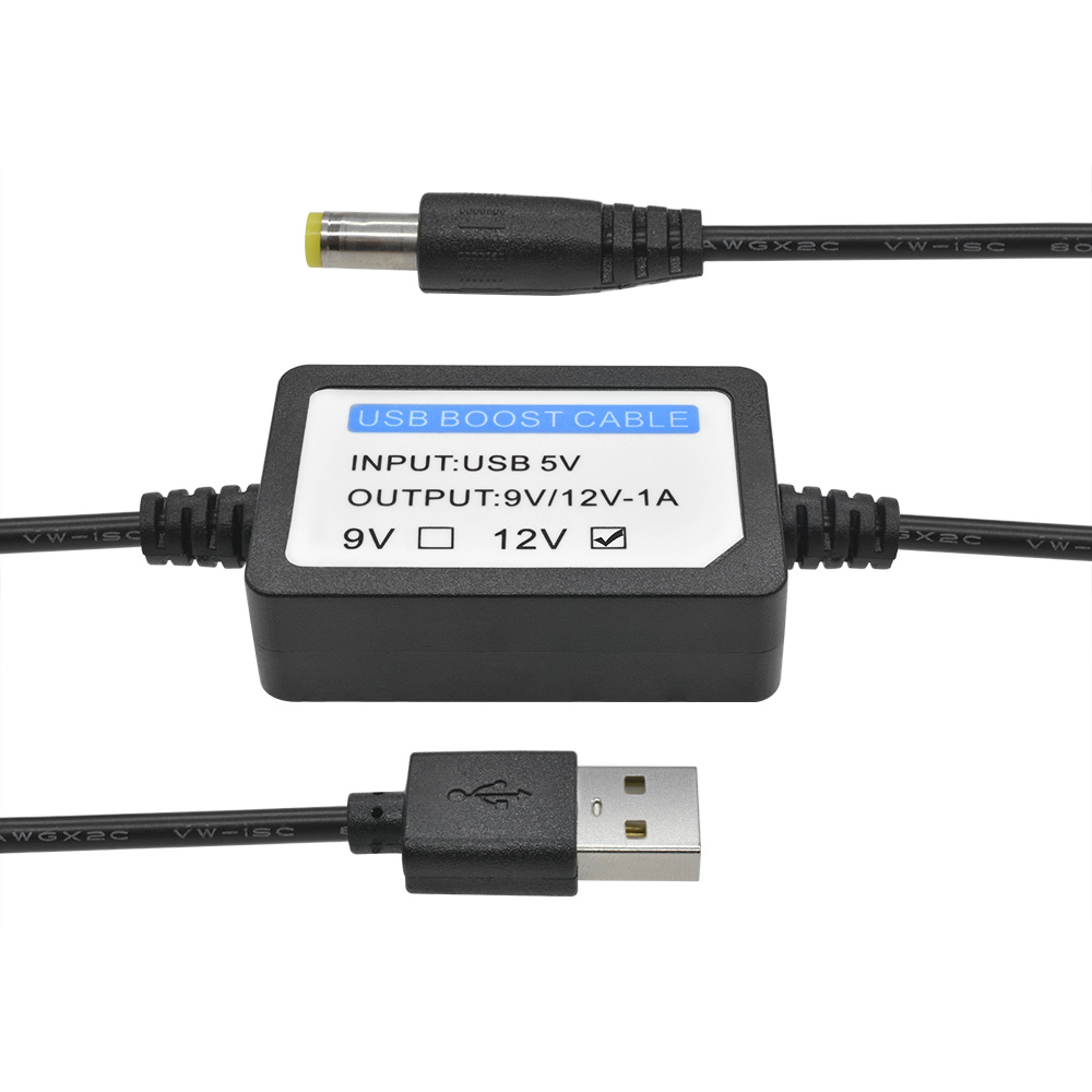 Dây cáp tăng áp Dc 5v  sang 12v Usb sang Dc 5.5x2.1mm 1.3m mô-đun dây nguồn cho thiết bị dẫn Wifi