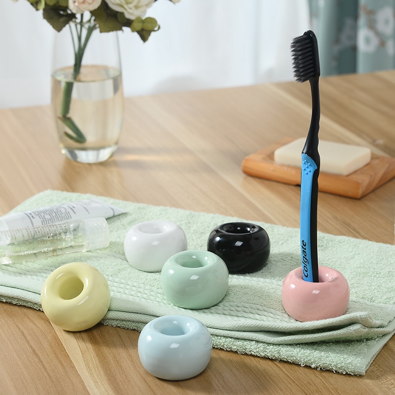 Giá đỡ bàn chải đánh răng bằng gốm sứ thiết kế đơn giản nhỏ gọn