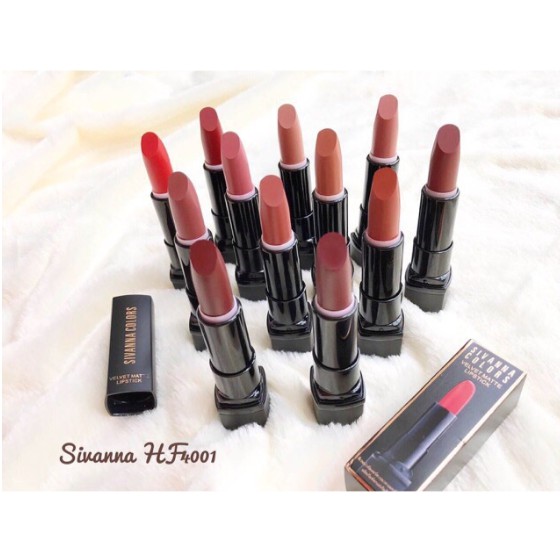 * Chính hãng * Sivanna Colors Valvet Matte Lipstick Code HF4001 X 1 Lipstick