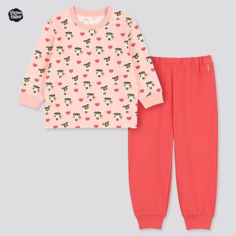 Bộ pyjama cho bé gái Uniqlo size 90
