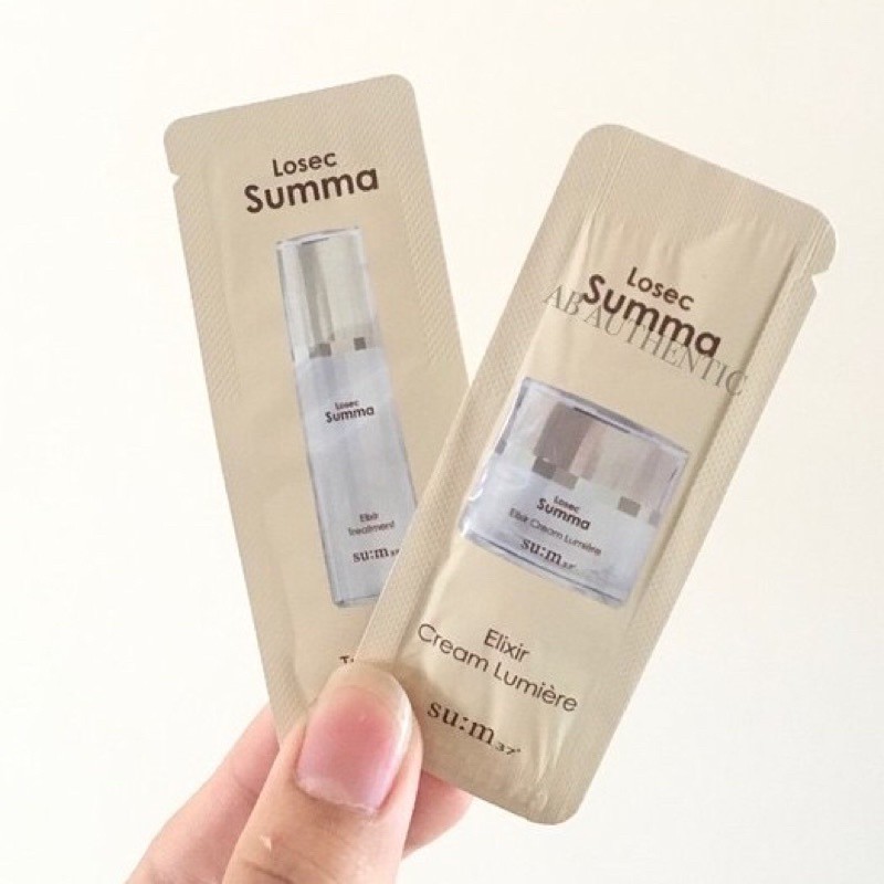 1 gói kem dưỡng trắng da mờ nám Sum losec summa elixir cream 1ml