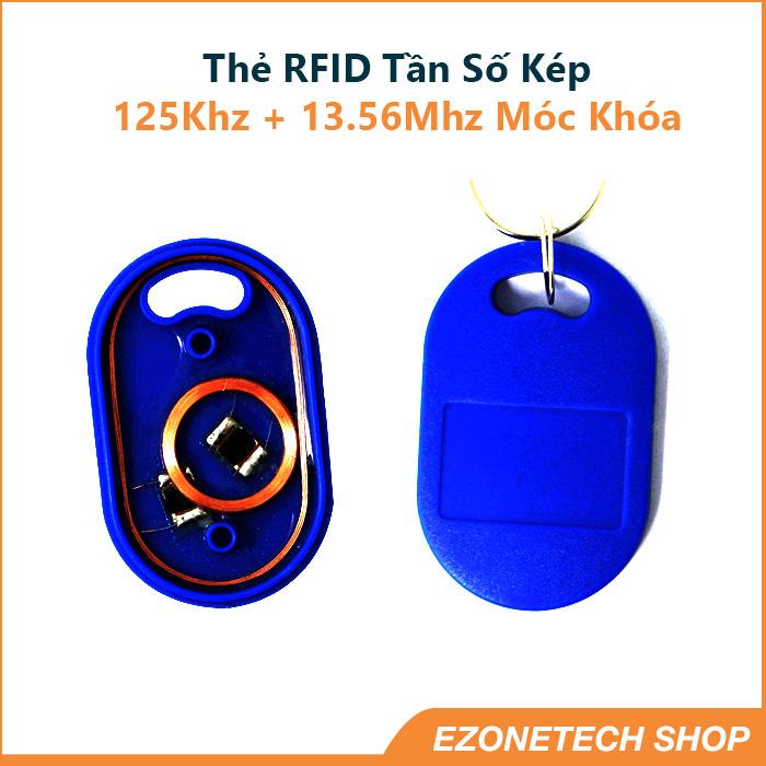 Thẻ Từ Tần Số Kép 125Khz Và 13,56Mhz Chép Được Nhiều Lần Dạng Móc Khóa Chống Nước - EZoneTech
