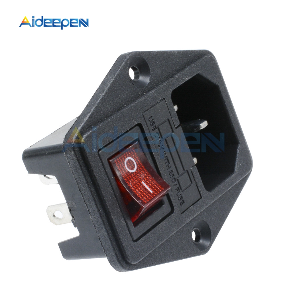 Ổ cắm điện AC 3 chân có hộp cầu chì 250v 10A | BigBuy360 - bigbuy360.vn