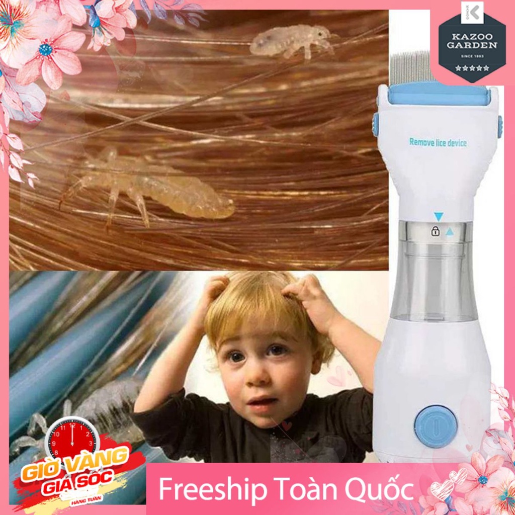 [Tặng Kèm 3 Màng Lọc Chấy] Lược Máy Chải Chấy Thông Minh Dùng Từ Tính Hút Chấy Thân Thiện Với Người Dùng