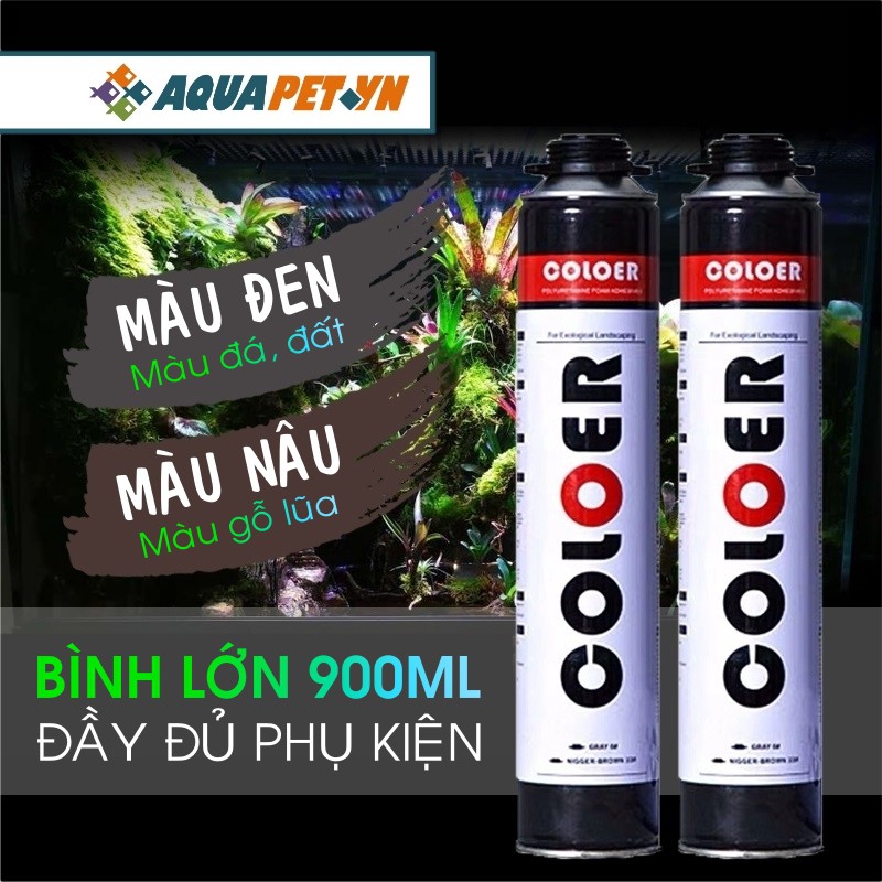  Bình xịt FOAM bể bán cạn, thủy sinh, cá cảnh COLOER Bình 900ml