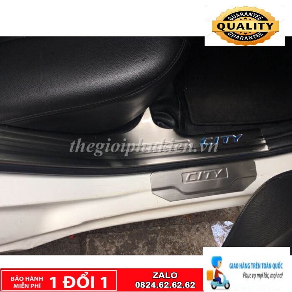 Bộ Ốp bậc, Nẹp bước chân Honda City 2017-2018 - INOX