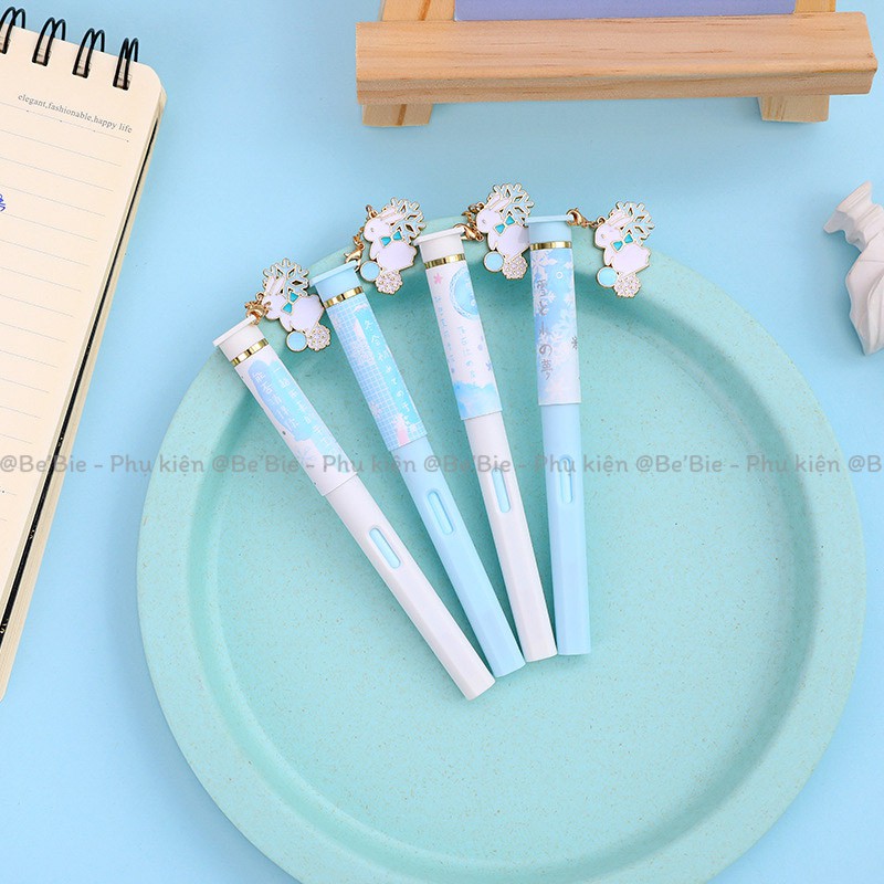 Set bút mực học sinh kèm 4 ruột siêu dễ thương BeBie - BP176