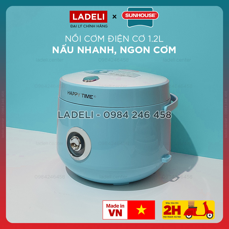 Nồi cơm điện 1.2L SUNHOUSE HappyTime HTD8522G chống bỏng