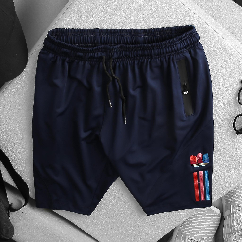 Quần short thể thao nam, quần đùi nam chất liệu poly thoáng mát họa tiết thêu độc đáo QS04 | BigBuy360 - bigbuy360.vn