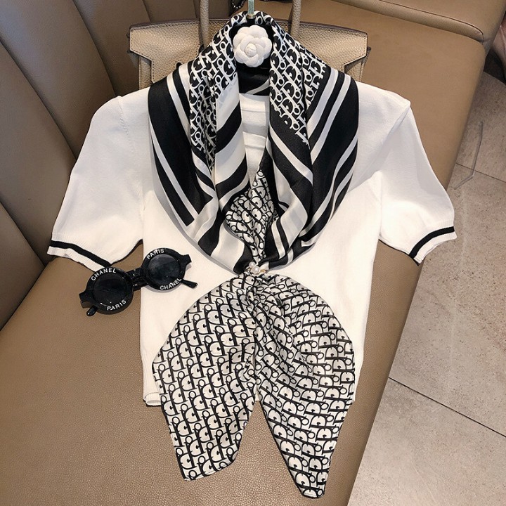 [Mẫu mới] Khăn lụa choàng áo bản to 90x90cm chất đẹp