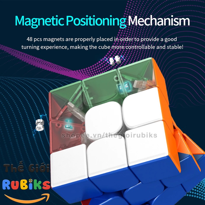 Rubik 3x3 MoYu RS3M 2021 Maglev, RS3M 2020, Meilong 3M Có Nam Châm