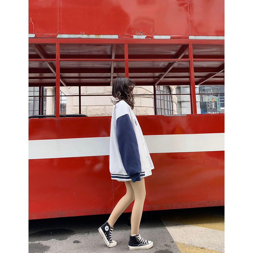 ÁO KHOÁC NỈ BOMBER TÚI HỘP TAY CATTEE Unisex CHẤT nỉ ngoại dày đẹp - ÁO BOMBER RAGLAN TRẮNG XANH | BigBuy360 - bigbuy360.vn