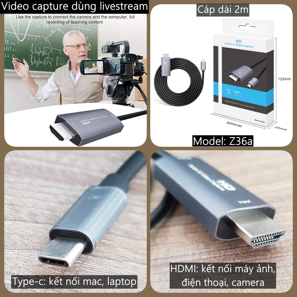 Usb video capture cho laptop, Táo - dùng lưu livestream - Hồ Phạm
