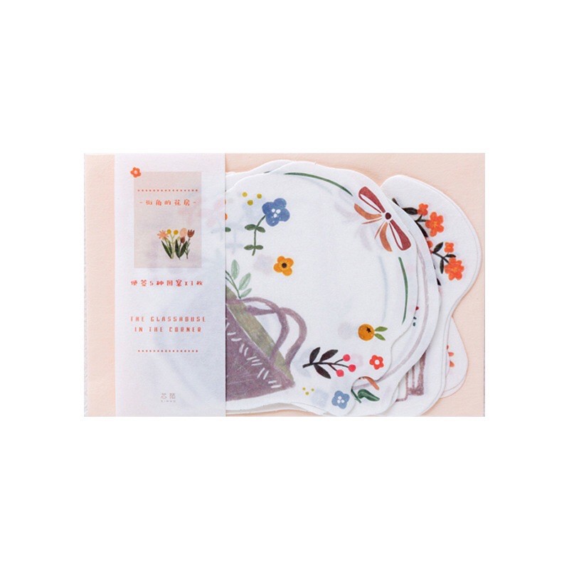 Túi 15 tờ giấy ghi chú + một phong bì độc đáo