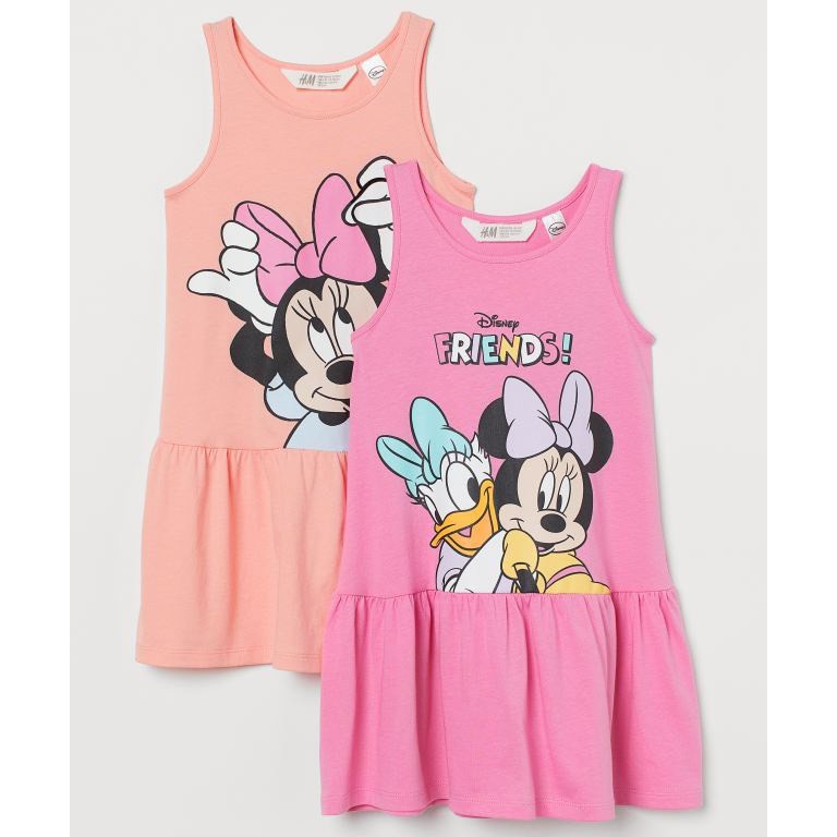 Set 2 váy Minnie HM chất cotton cho bé gái 2-10t