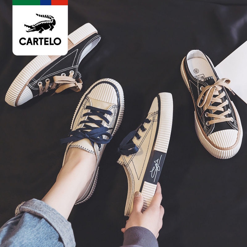 Giày Canvas Nửa Chân Phong Cách Hàn Quốc Mới Dễ Phối Đồ Mùa Hè Cho Nữ Sinh