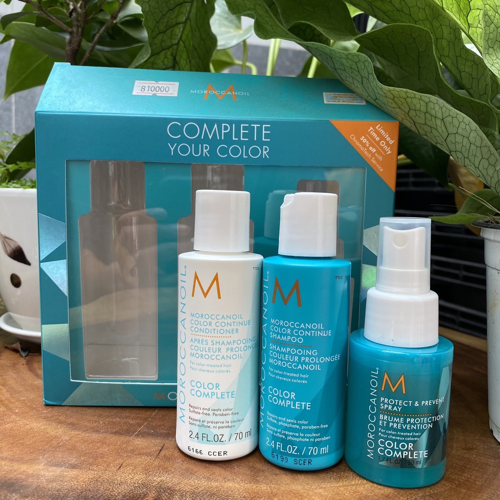 Chính hãng  Combo Trọn Bộ Bảo Vệ Màu Nhuộm Moroccanoil Color Complete (Mới) 70mlx2+50ml ( New 2021 )