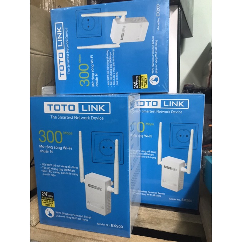 Bộ Kích Sóng Wifi Repeater 300Mbps Totolink Ex200 - Hàng chính hãng | BigBuy360 - bigbuy360.vn