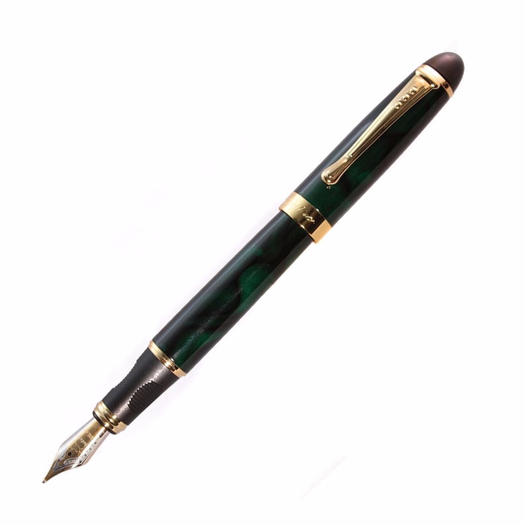 1 Bút Máy Jinhao X450 Màu Xanh Lá Đậm Với Viền Vàng
