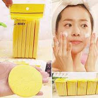 Miếng mút rửa mặt -Bọt biển - Bông nở rửa mặt Chivey 12 miếng