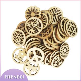 100 miếng tròn rỗng bằng gỗ chưa hoàn thiện cho các dự án DIY 30mm