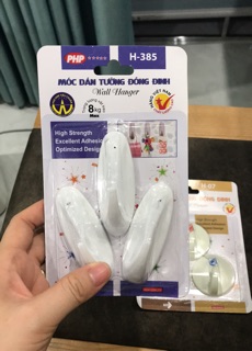 Móc dán tường đóng đinh -3 móc/vỷ