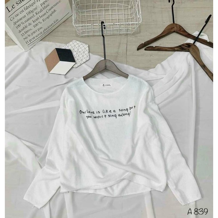 ÁO LEN GIẤY TAY DÀI Qc