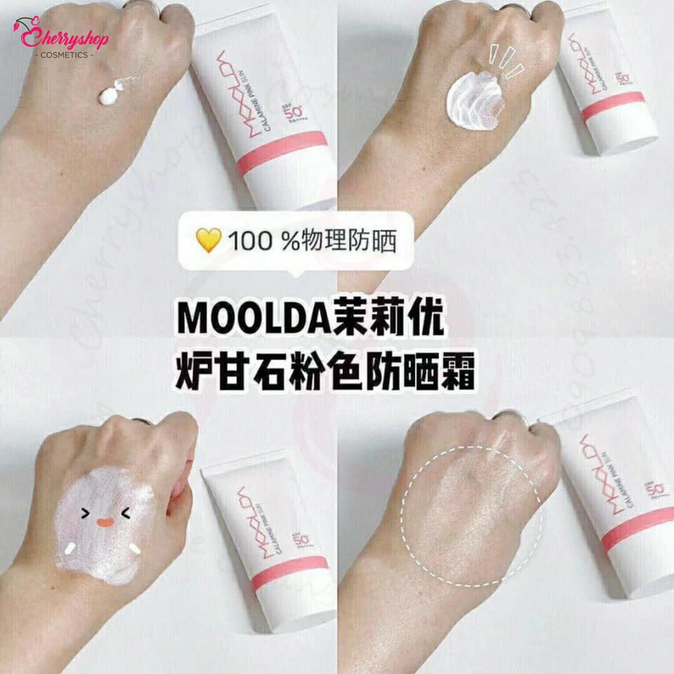 Kem chống nắng vật lý MOOLDA - CALAMINE PINK SUN SPF50+ PA++++