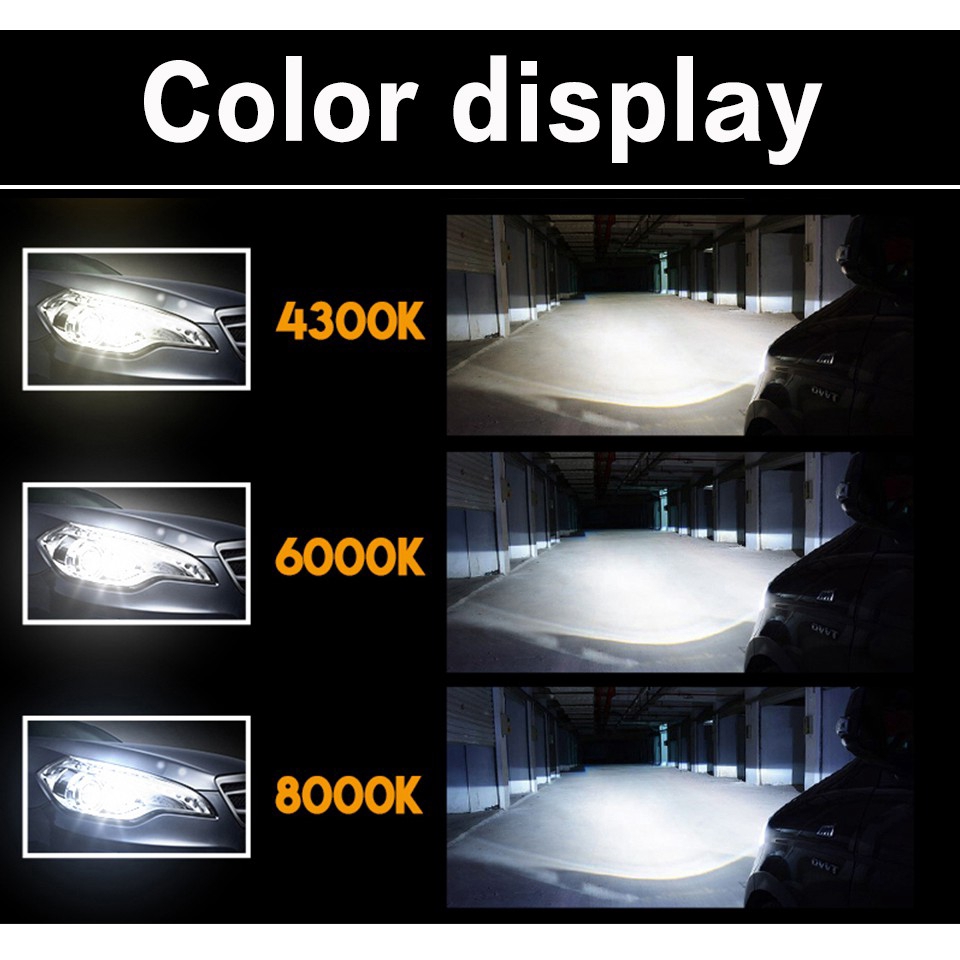 Đèn pha bóng led 4300K 6000K 8000K 16000LM H4 H1 H7 H8 H9 H11 H16 9005 HB3 9006 HB4