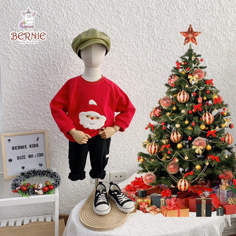 Áo nỉ bông NOEL hoạ tiết ông già Tuyết